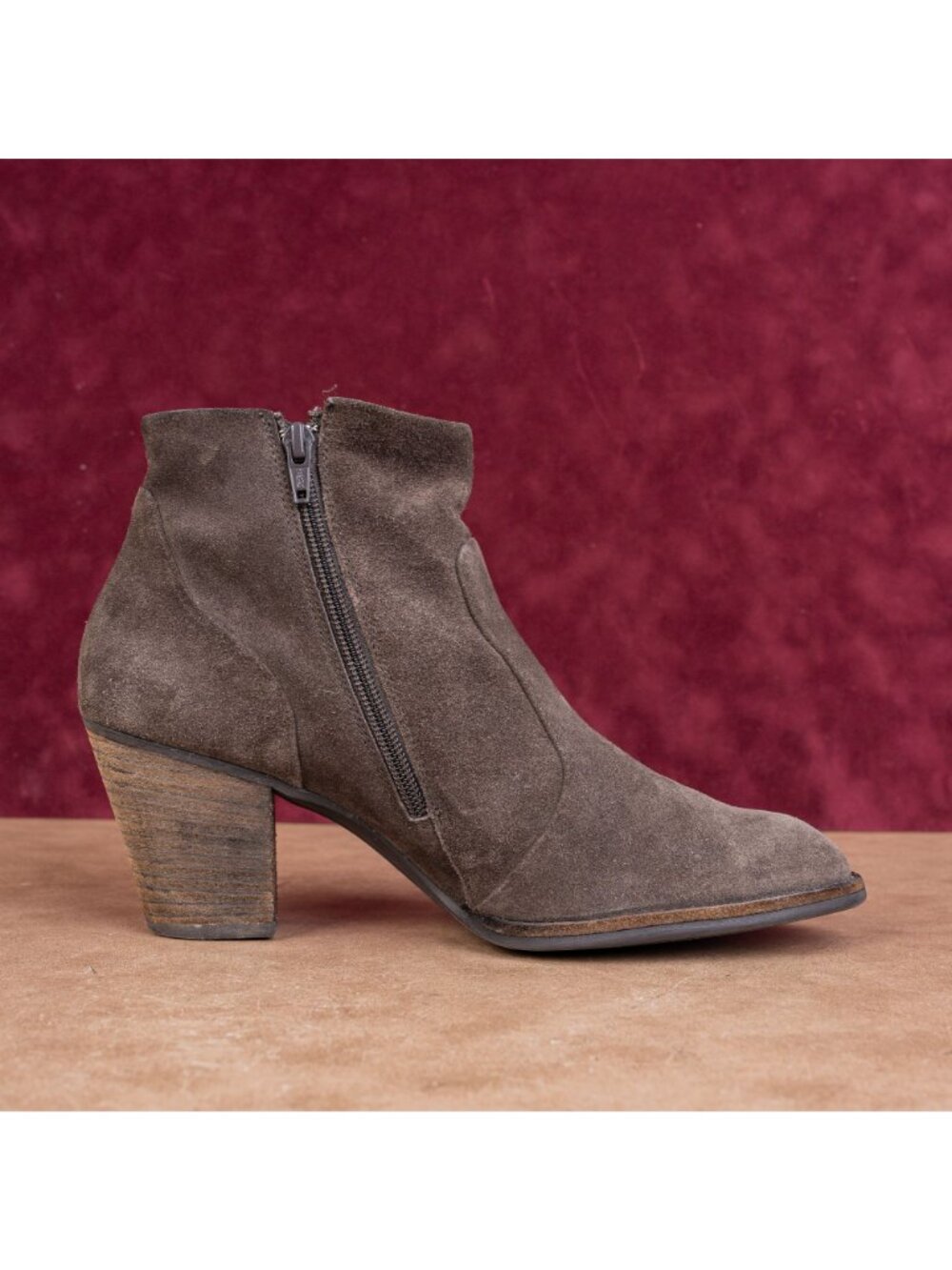 Paul Green Women Brown Suede Zip Ankle Summer Western Boots sz 10.5US UK8 - Picture 8 of 8